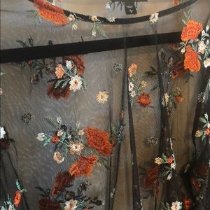 Express Embroidery Sheer Top